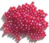 100 4mm Lustre Red AB Round Glass Beads